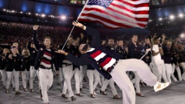olympic-games-delayed-as-usa-flag-bearer-lebron-james-flops-again