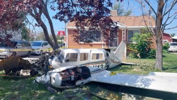 small-plane-crashes-on-utah-family’s-front-lawn,-dramatic-video-shows:-‘thought-a-house-had-exploded’