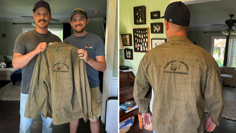 texas-man-tracks-down-grandfather’s-wwii-military-jacket-riddled-with-shrapnel-holes