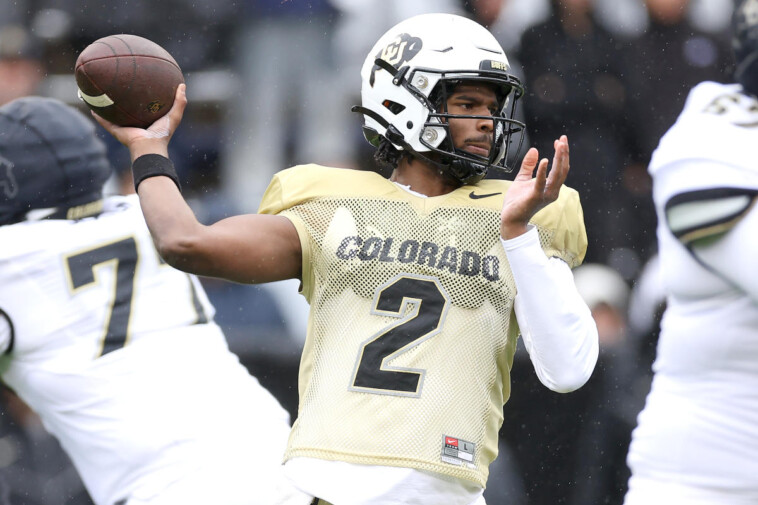 watch:-colorado-qb-shedeur-sanders-throws-bizarre-interception-that-bounces-off-cornerback’s-leg