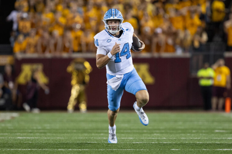 north-carolina-qb-max-johnson-carted-off-with-right-leg-injury-in-win-over-minnesota