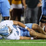 north-carolina-qb-max-johnson-exits-game-after-brutal-injury,-out-for-the-season