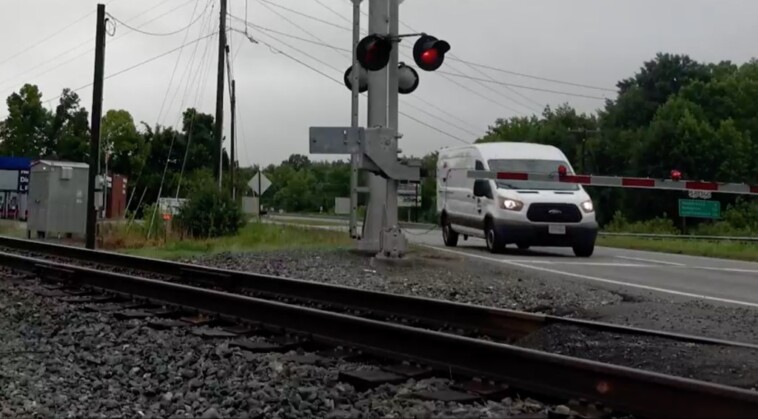 pepsi-van-nearly-demolished-by-train-after-driving-through-crossing:-‘a-miracle-that-he-made-it’