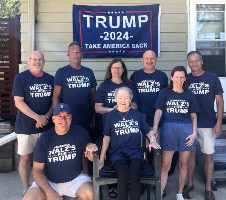 tim-walz’s-family-members-go-viral-as-they-allegedly-turn-against-him,-pose-in-‘walz’s-for-trump’-shirts