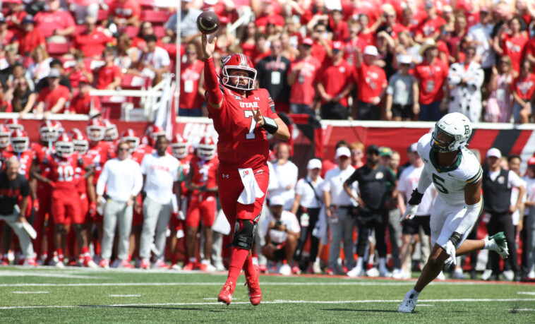 utah-qb-cameron-rising-leaves-game-vs.-baylor-with-right-hand-injury