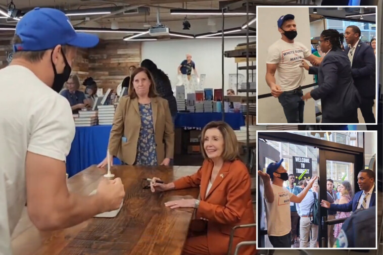 comedian-escorted-away-after-heckling-nancy-pelosi-at-book-signing:-‘what-stocks-should-i-buy?’