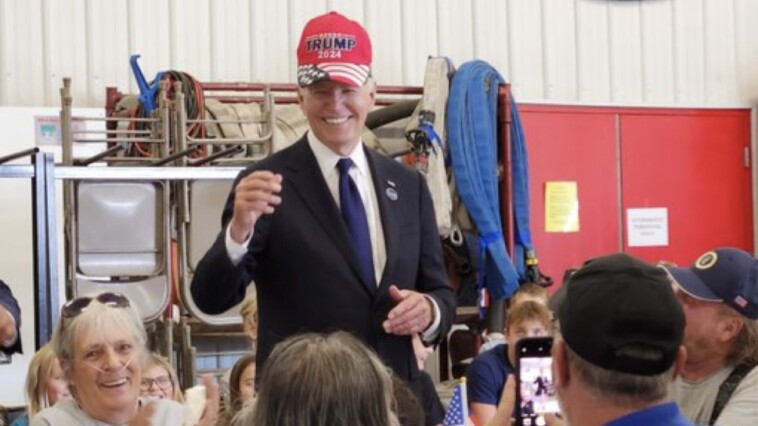 maga-joe?-biden-puts-on-a-trump-hat-during-9/11-event-in-pennsylvania,-one-day-after-trump’s-debate-against-kamala-harris-(video)