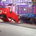 nyc-crash-leaves-two-injured,-one-car-overturned-in-midtown