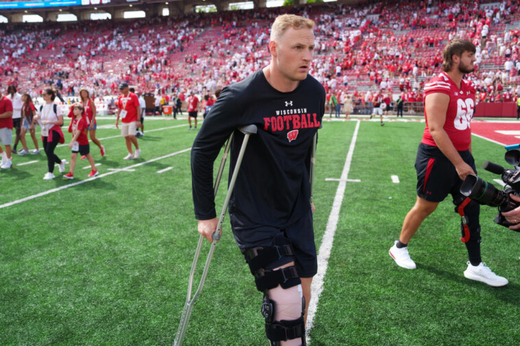 wisconsin-qb-tyler-van-dyke-ruled-out-for-season-with-acl-injury-after-leaving-loss-to-alabama-early