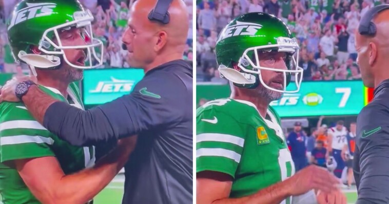 watch:-aaron-rodgers-leaves-fans-stunned-after-pushing-coach-who-wanted-a-hug-–-‘he’s-not-a-big-hugger’