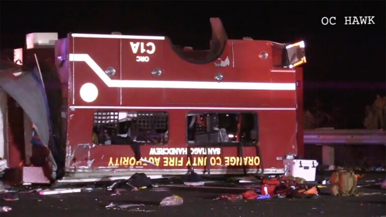 california-firefighters-remain-hospitalized-after-truck-flips-over-on-freeway