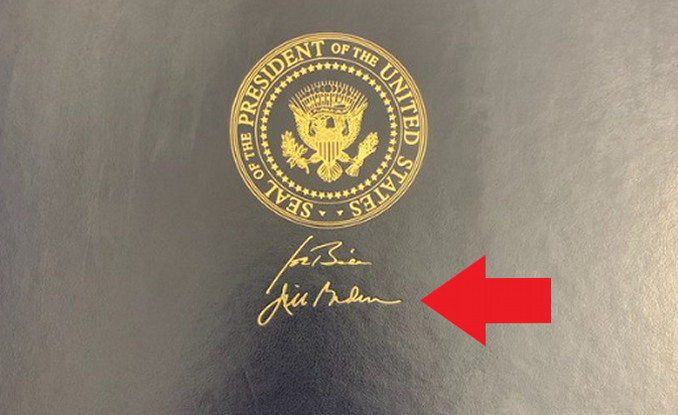 no-one-elected-her:-why-does-jill-biden’s-signature-appear-on-joe-biden’s-official-legislation-folders?