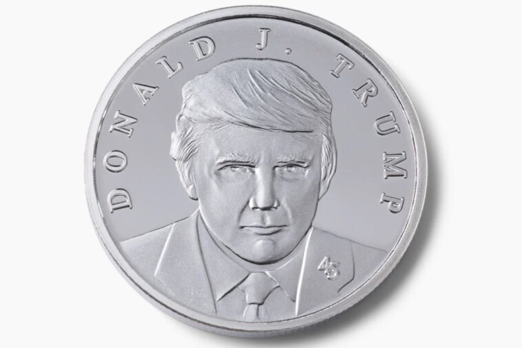 trump-unveils-$100-coins-with-his-face-on-them-after-selling-bibles,-sneakers