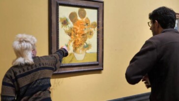 climate-protesters-vandalize-van-gogh’s-‘sunflowers’-same-day-soup-tossing-nuts-jailed-for-causing-$13k-worth-of-damage-to-masterpiece