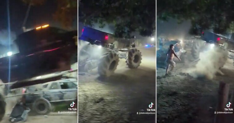 monster-truck-driver-arrested-after-rampage-at-texas-‘redneck’-event,-multiple-cars-and-victims-crushed