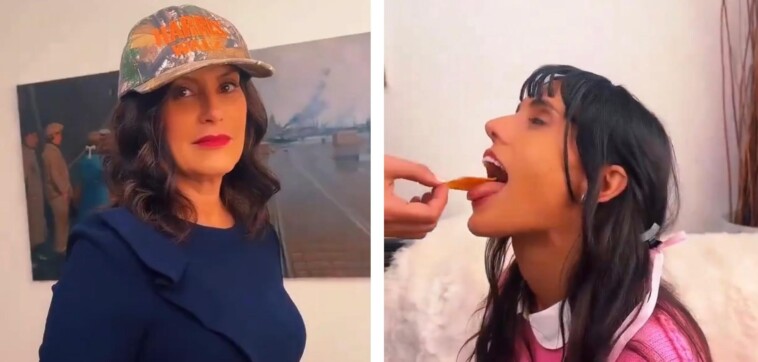 kamala-harris-campaign-co-chair-gretchen-whitmer-mocks-catholic-communion-with-doritos-while-wearing-harris-walz-hat-in-bizarre-dominatrix-video