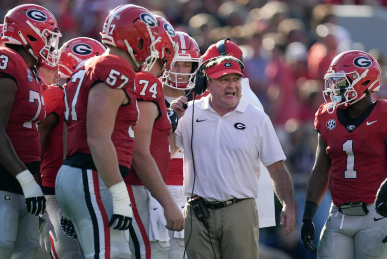 kirby-smart-says-he-didn’t-realize-he-pushed-mississippi-state-qb-on-sideline-late-in-georgia’s-win