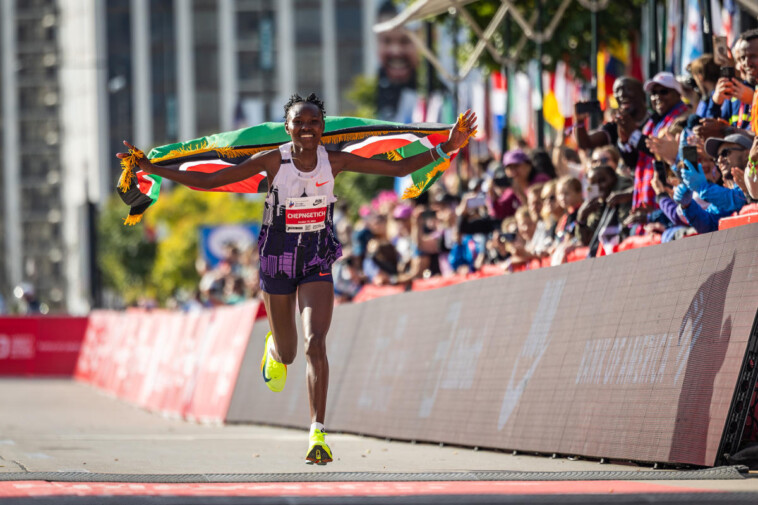 kenya’s-ruth-chepngetich-shatters-world-record-at-chicago-marathon,-dedicates-win-to-kelvin-kiptum