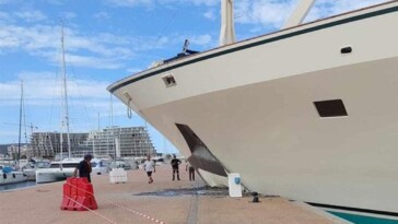 saudi-prince’s-superyacht-once-owned-by-trump-and-featured-in-bond-movie-severely-damaged-after-crashing-into-dock