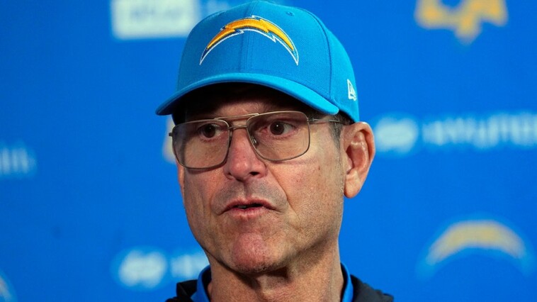 chargers’-jim-harbaugh-explains-heart-issue-that-led-to-his-brief-exit-from-game-vs-broncos