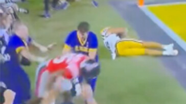 lsu-cheerleader-appears-to-push-ole-miss-player-after-game-tying-touchdown