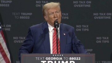 trump-celebrates-georgia’s-historic-first-day-turnout,-urges-maga-supporters-to-flood-the-polls-early