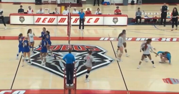 watch:-transgender-ncaa-volleyball-player-sends-opponent-to-the-floor-with-vicious-shot-to-the-head