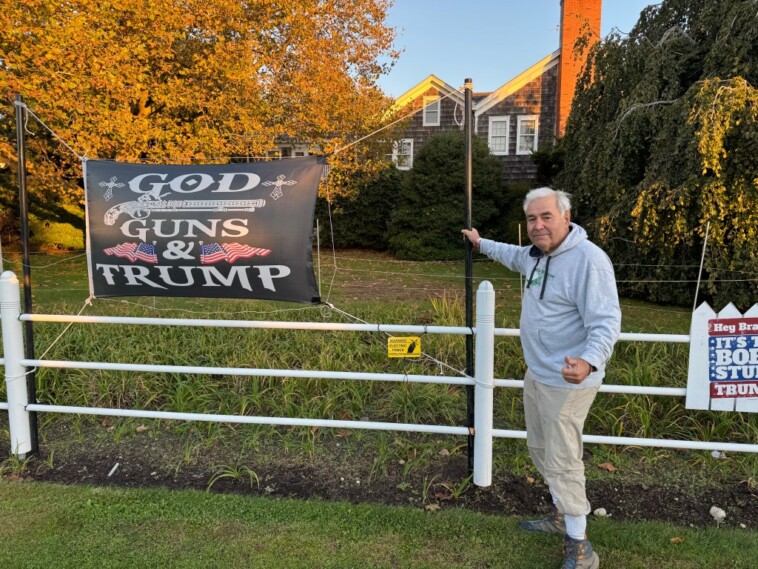 trump-fan-electrifies-his-campaign-signs-to-keep-hamptons-haters-at-bay