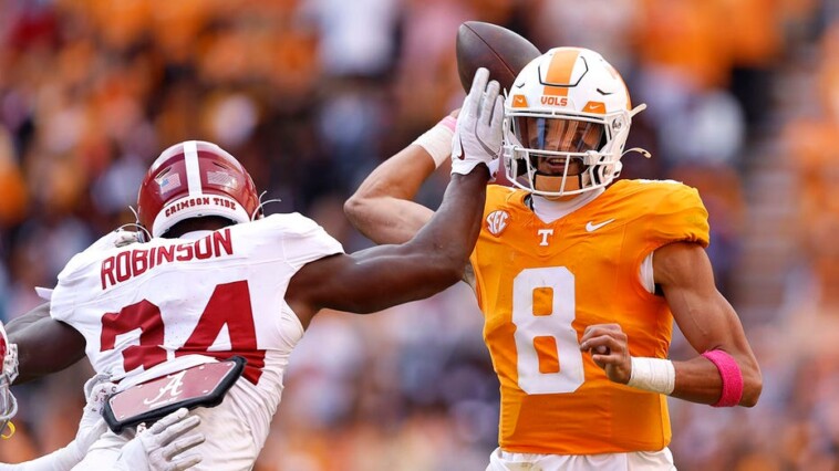 tennessee-upsets-alabama-in-sec-thriller;-second-loss-of-season-puts-crimson-tide’s-playoff-hopes-in-jeopardy