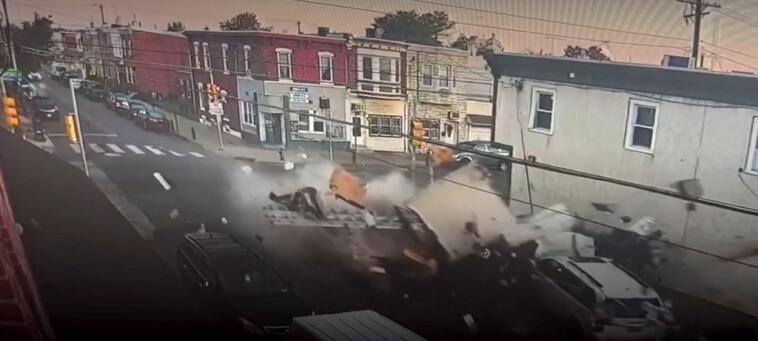 horrific-caught-on-video-truck-crash-in-philly-leaves-one-critical,-four-teens-on-run