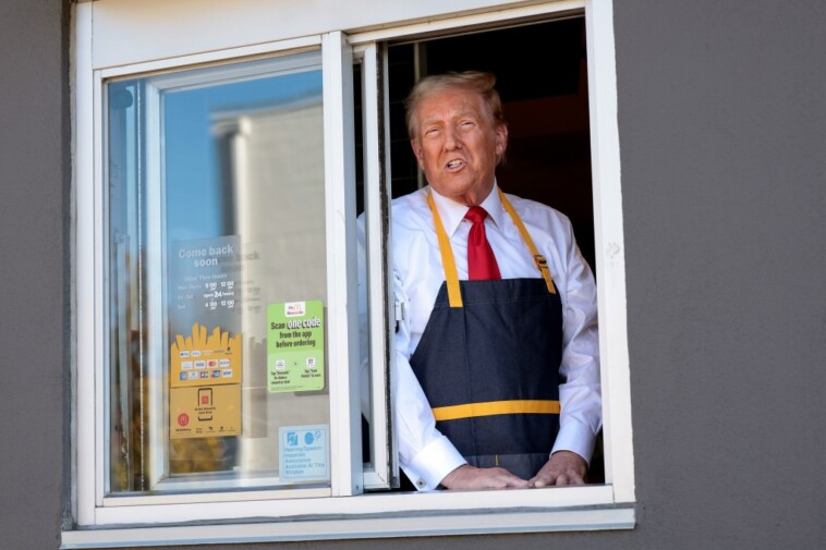 trump-works-fry-cooker-at-mcdonald’s-—-and-maga-faithful-line-up-to-order:-‘i’ll-take-whatever-he-gives-me’