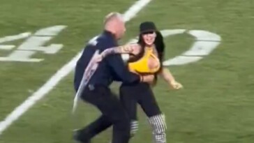 woman-runs-onto-field-waving-pro-trump-sign-during-jets-steelers-game