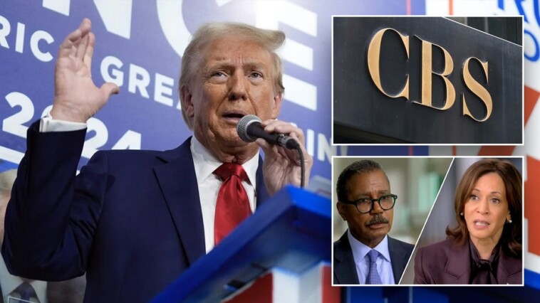 trump-sends-letter-to-cbs-demanding-unedited-’60-minutes’-harris-transcript,-teases-potential-lawsuit