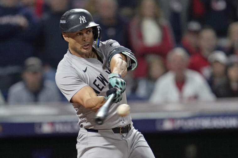 world-series-2024:-giancarlo-stanton,-playing-in-his-first-fall-classic-with-the-yankees,-can-still-impact-the-baseball-with-more-force-than-anyone-else