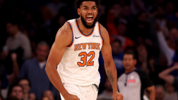 karl-anthony-towns,-mikal-bridges-each-score-21-in-knicks-home-debut,-beating-pacers-123–98