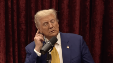 trump-reveals-his-scar-to-joe-rogan-from-when-bullet-‘zicked’-his-ear-during-first-assassination-attempt