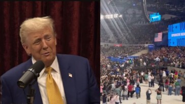 democrats-brag-about-‘30,000-people’-who-showed-up-at-kamala-rally-–-now-look-at-the-numbers-on-trump’s-joe-rogan-appearance