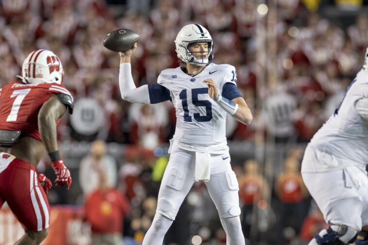 penn-state-qb-drew-allar-leaves-game-vs.-wisconsin-with-apparent-knee-injury