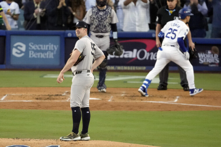 world-series-2024:-carlos-rodon-falters,-dodgers’-bats-feast-on-his-fastball-in-another-yankees-loss