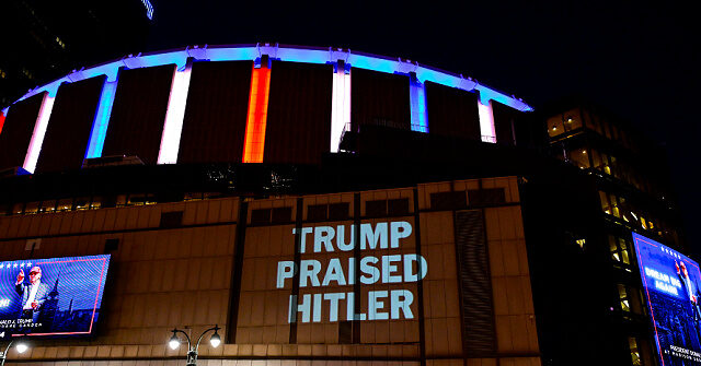 dnc-projects-‘trump-praised-hitler’-outside-rally-at-madison-square-garden