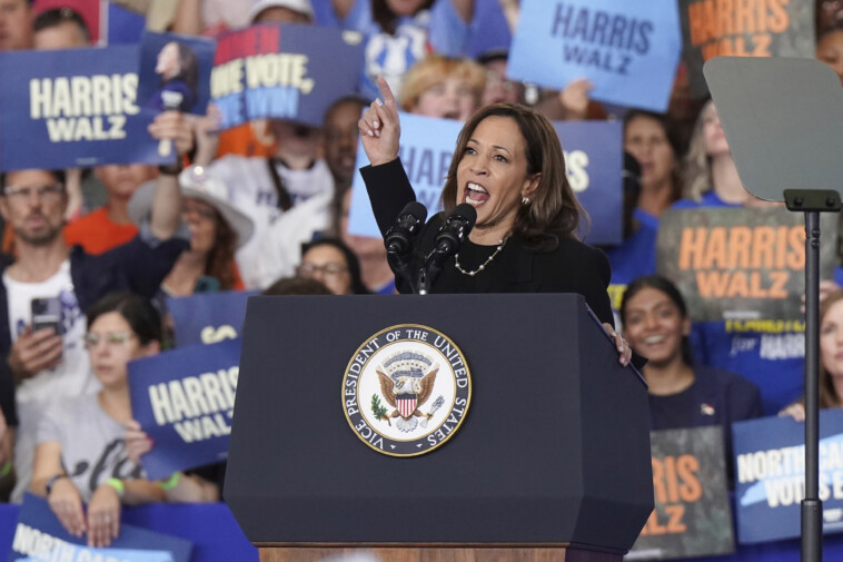 protesters-heckle-kamala-harris,-label-veep-a-‘war-criminal’-at-her-own-rally