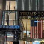 democrats-project-images-on-trump-tower-in-new-york-city-ahead-of-vp-debate