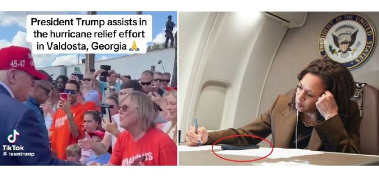 thousands-cheer-trump-as-he-assists-with-hurricane-relief-efforts-in-georgia-–-while-kamala-makes-fake-phone-call-(video)