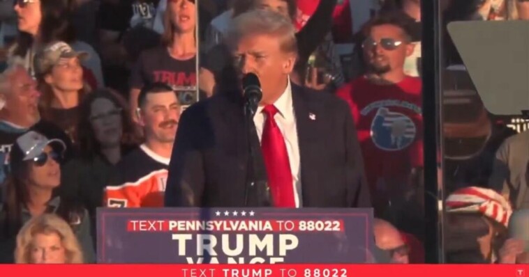 butler,-pa-crowd-breaks-out-singing-national-anthem-after-trump-stops-rally-for-someone-having-medical-emergency-(video)