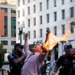 anti-israel-protester-lights-himself-on-fire-outside-of-white-house,-video-shows