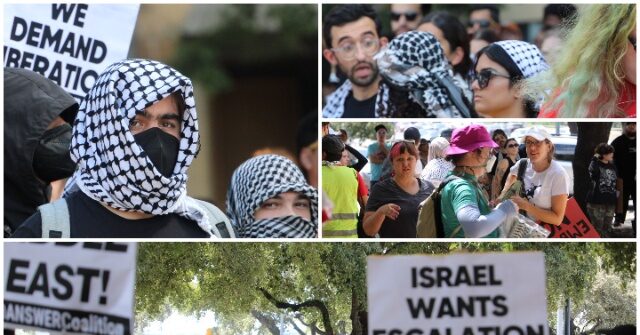 pro-palestine,-socialists-protest-in-texas-capital-ahead-of-hamas-massacre-of-israelis-anniversary