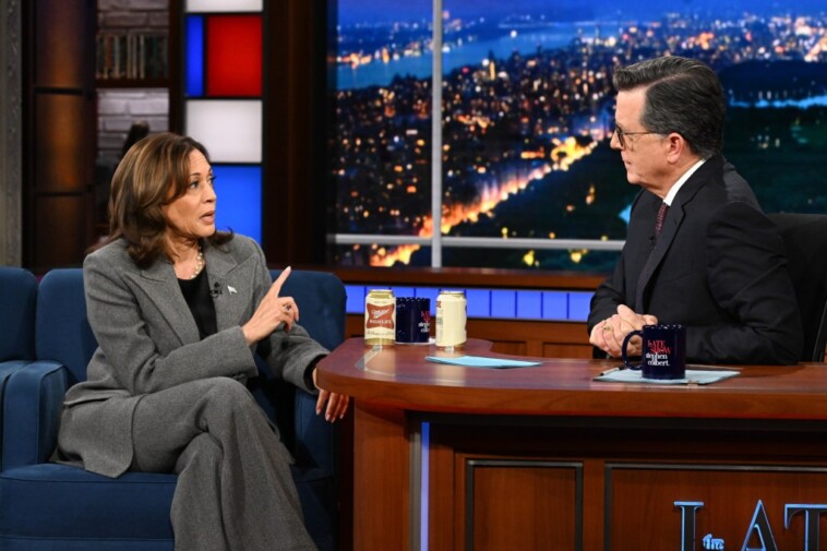 kamala-harris-dodges-colbert’s-question-on-what-‘major-changes’-she’d-bring-versus-biden-presidency:-‘we-have-dreams’