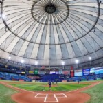 roof-of-tropicana-field,-home-of-mlb’s-tampa-bay-rays,-ripped-open-by-hurricane-milton