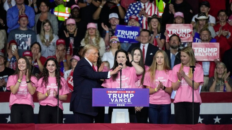 trump-invites-‘brave’-women’s-swim-team-that-‘stood-up-to’-transgender-athlete-to-rally-stage