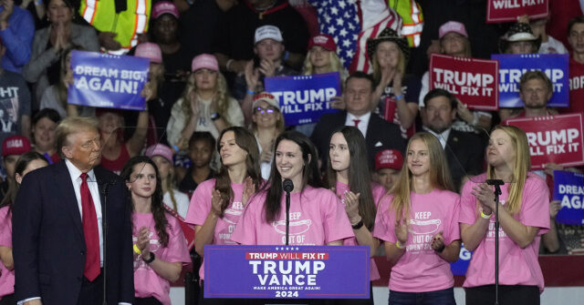 watch:-trump-brings-women’s-swim-team-that-stood-up-to-trans-athlete-on-rally-stage